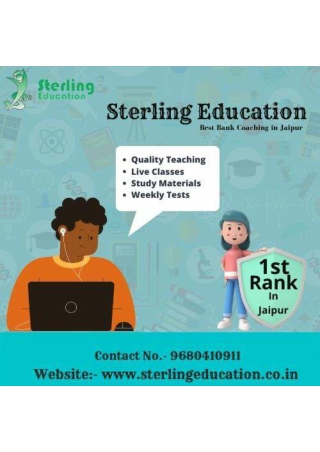 Sterling Education - Top Bank Coaching in Jaipur