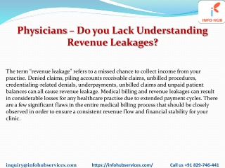 Physicians Revenue Leakages
