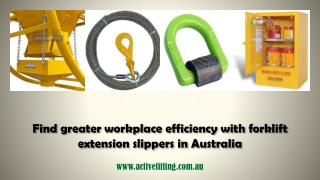 Find greater workplace efficiency with forklift extension slippers in Australia