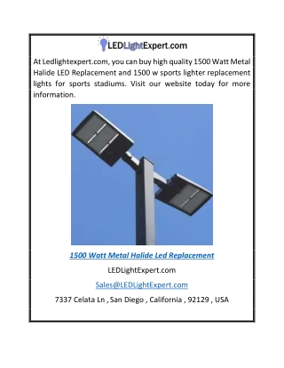 1500 Watt Metal Halide Led Replacement  Ledlightexpert