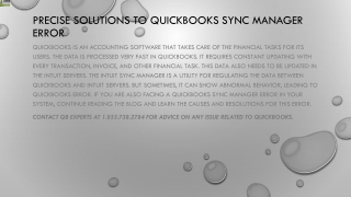 Easiest method to resolve QuickBooks sync manager error