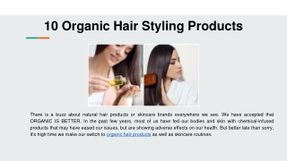 10 Organic Hair Styling Products