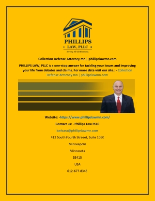 Collection Defense Attorney mn | phillipslawmn.com