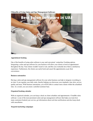 Best Salon software in UAE