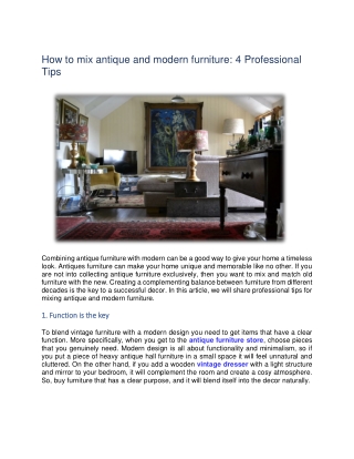 Antiques Furniture shop