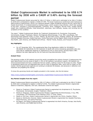 Cryptococcosis Market