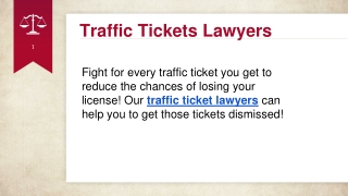 Traffic Tickets Lawyers