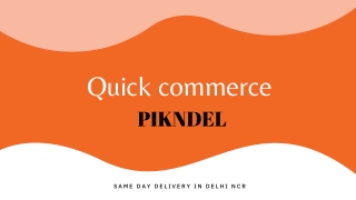 Quick commerce in delhi ncr