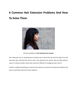 What Are Some Of The Problems You Might Face While Buying Hair Extensions Online