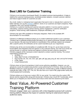 Best LMS for Customer Training