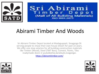 Abirami Timber And Woods
