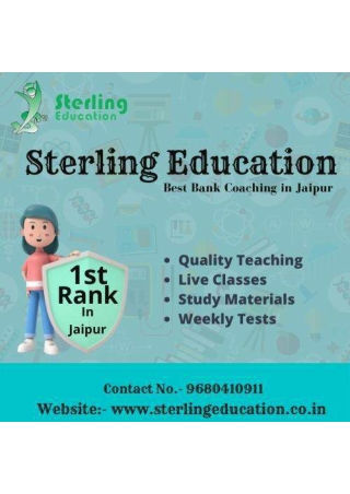 Best Bank Coaching in Jaipur Sterling Education