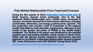 Polymethyl methacrylate demand