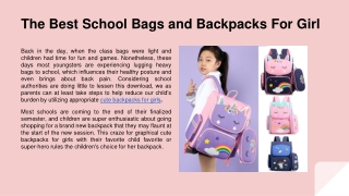 The Best School Bags and Backpacks For Girl