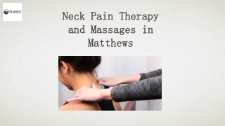 Neck pain therapy and massage in Matthews