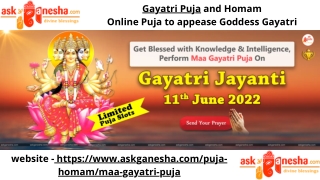 Gayatri Puja and Homam  Online Puja to appease Goddess Gayatri