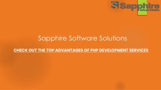 Check Out the Top Advantages of PHP Development Services