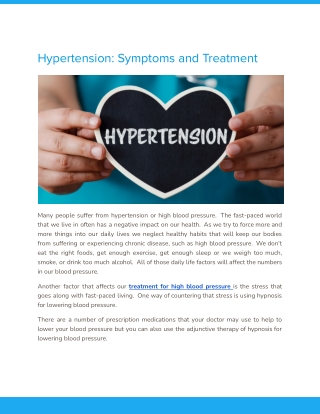 Hypertension_ Symptoms and Treatment