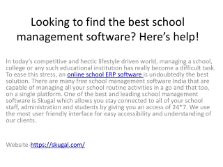 Looking to find the best school management software