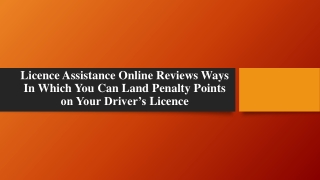 Licence Assistance Online Reviews Land Penalty Points on Your Driver’s Licence