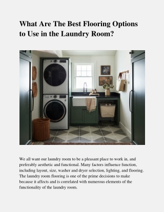 What Are The Best Flooring Options to Use in the Laundry Room?