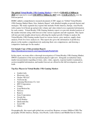 Virtual Reality (VR) Gaming Market