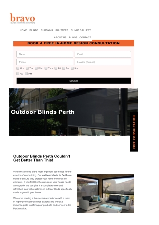 Outdoor Blinds Perth