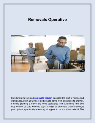 Immediate Office removals in Westfield