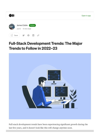 Full-Stack Development Trends - The Major Trends to Follow in 2022–23