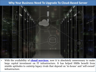 Why Your Business Need To Upgrade To Cloud-Based Server