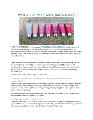 What is CUSTOM LIP GLOSS BOXES IN USA?