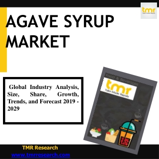 Agave Syrup - Used In Various Beverages