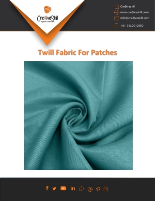 Twill Fabric for Patches - Cre8iveSkill