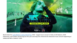 Justin Bieber's Justice World Tour 2022