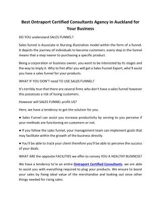 Best Ontraport Certified Consultants Agency in Auckland for Your Business