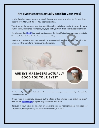 Are Eye Massagers Actually Good For Your Eyes