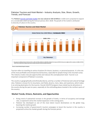 Pakistan Tourism and Hotel Market