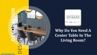 Why Do You Need A Center Table In The Living Room