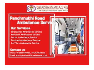 Panchmukhi Road Ambulance Services in Nehru Place, Delhi