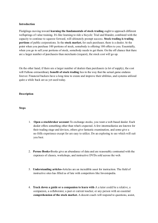 Best Ways To Learn Stock Market Trading