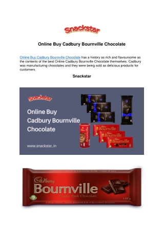 Online Buy Cadbury Bournville Chocolate