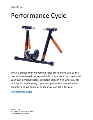 Performance Cycle