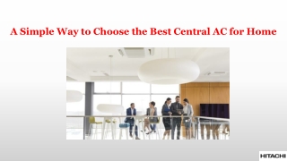 A Simple Way to Choose the Best Central AC for Home