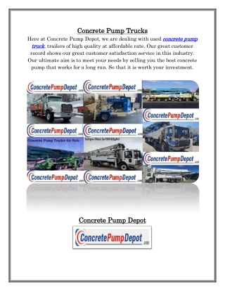 Concrete Pump Trucks