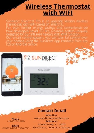 Wireless Thermostat with WIFI