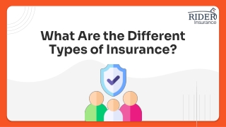 What Are the Different Types of Insurance?