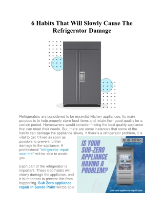 6 Habits That Will Slowly Cause The Refrigerator Damage