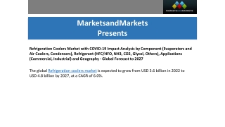 Refrigeration Coolers Market  Overview and Future Trends.