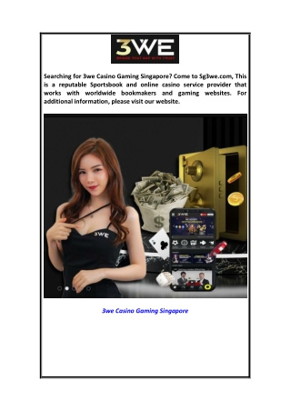 3we Casino Gaming Singapore Sg3we.com