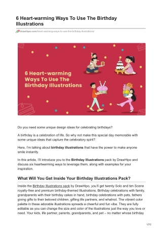6 Heart-warming Ways To Use The Birthday Illustrations